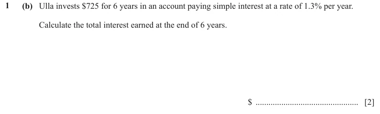 Question 1(b) - Cambridge IGCSE Maths Past Papers - Extended Calculator - Paper 4 - TZ3 June 2024