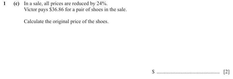 Question 1(c) - Cambridge IGCSE Maths Past Papers - Extended Calculator - Paper 4 - TZ3 June 2024