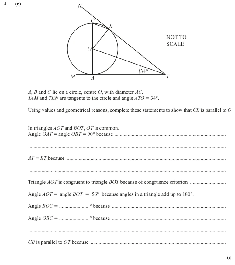 Question 4(c) - Cambridge IGCSE Maths Past Papers - Extended Calculator - Paper 4 - TZ3 June 2024