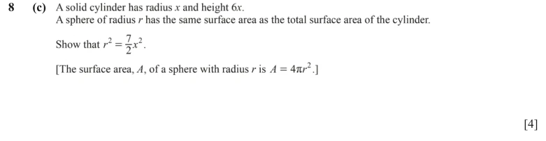 Question 8(c) - Cambridge IGCSE Maths Past Papers - Extended Calculator - Paper 4 - TZ3 June 2024