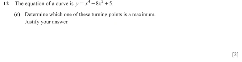 Question 12(c) - Cambridge IGCSE Maths Past Papers - Extended Calculator - Paper 4 - TZ3 June 2024