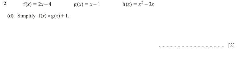 Question 2(d) - Cambridge IGCSE Maths Past Papers - Extended Calculator - Paper 4 - TZ2 November 2023