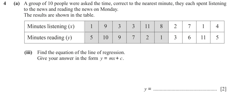 Question 4(a)(iii) - Cambridge IGCSE Maths Past Papers - Extended Calculator - Paper 4 - TZ2 November 2023