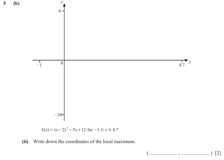 Question 5(b)(ii) - Cambridge IGCSE Maths Past Papers - Extended Calculator - Paper 4 - TZ2 November 2023