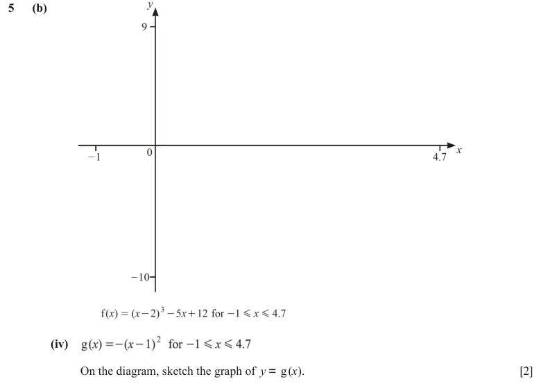 Question 5(b)(iv) - Cambridge IGCSE Maths Past Papers - Extended Calculator - Paper 4 - TZ2 November 2023