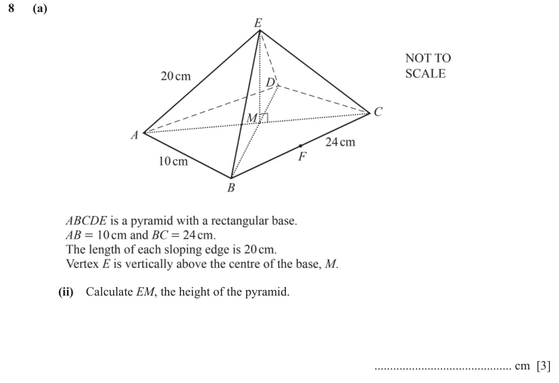 Question 8(a)(ii) - Cambridge IGCSE Maths Past Papers - Extended Calculator - Paper 4 - TZ2 November 2023