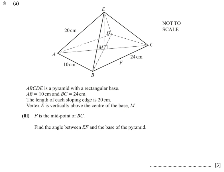 Question 8(a)(iii) - Cambridge IGCSE Maths Past Papers - Extended Calculator - Paper 4 - TZ2 November 2023