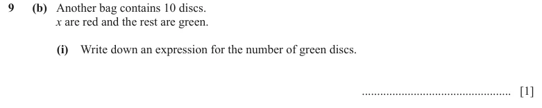 Question 9(b)(i) - Cambridge IGCSE Maths Past Papers - Extended Calculator - Paper 4 - TZ2 November 2023