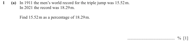 Question 1(a) - Cambridge IGCSE Maths Past Papers - Extended Calculator - Paper 4 - TZ3 November 2023
