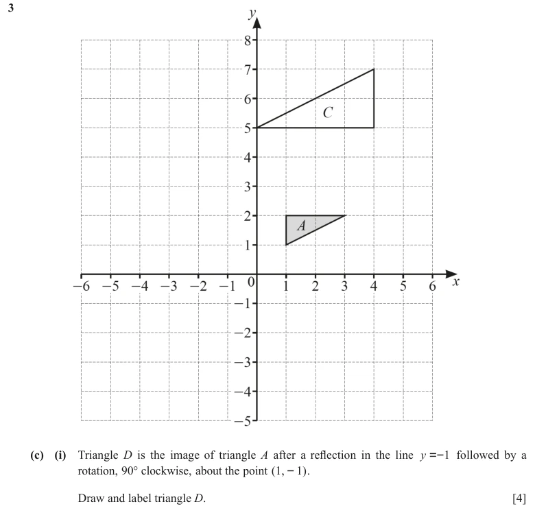 Question 3(c)(i) - Cambridge IGCSE Maths Past Papers - Extended Calculator - Paper 4 - TZ3 November 2023