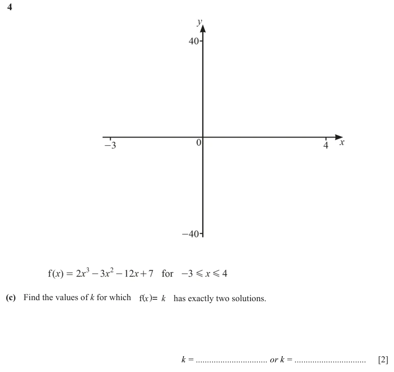 Question 4(c) - Cambridge IGCSE Maths Past Papers - Extended Calculator - Paper 4 - TZ3 November 2023