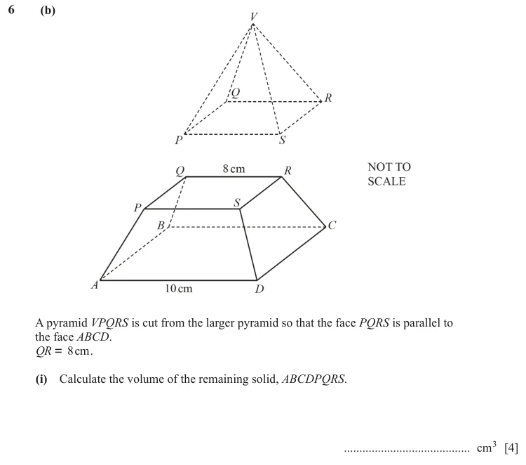 Question 6(b)(i) - Cambridge IGCSE Maths Past Papers - Extended Calculator - Paper 4 - TZ3 November 2023