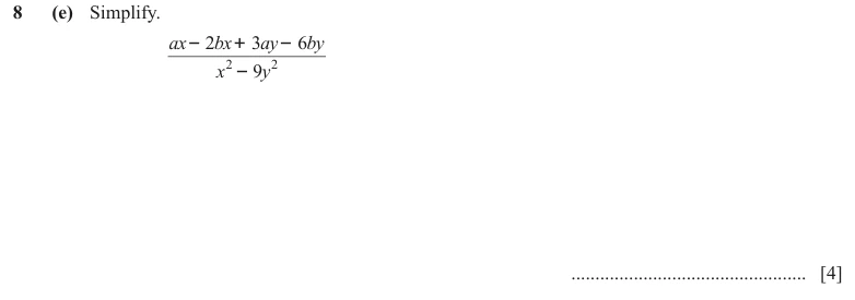 Question 8(e) - Cambridge IGCSE Maths Past Papers - Extended Calculator - Paper 4 - TZ3 November 2023
