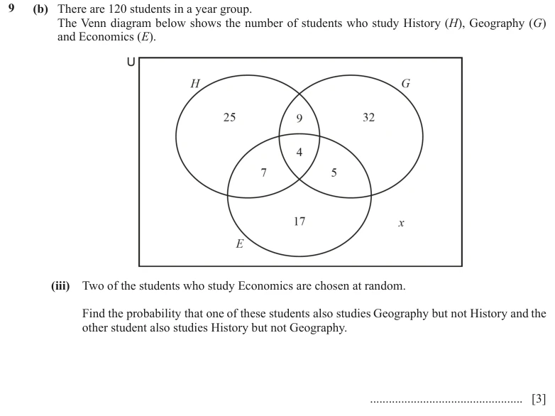 Question 9(b)(iii) - Cambridge IGCSE Maths Past Papers - Extended Calculator - Paper 4 - TZ3 November 2023