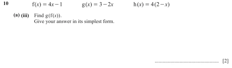 Question 10(a)(iii) - Cambridge IGCSE Maths Past Papers - Extended Calculator - Paper 4 - TZ3 November 2023