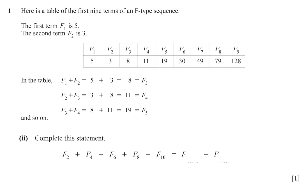 Question 1(b)(ii) - Cambridge IGCSE Maths Past Papers - Extended Calculator - Paper 6 - TZ1 November 2023