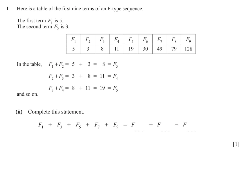 Question 1(c)(ii) - Cambridge IGCSE Maths Past Papers - Extended Calculator - Paper 6 - TZ1 November 2023