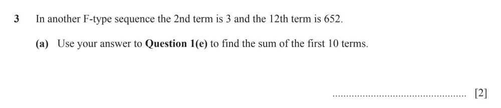 Question 3(a) - Cambridge IGCSE Maths Past Papers - Extended Calculator - Paper 6 - TZ1 November 2023