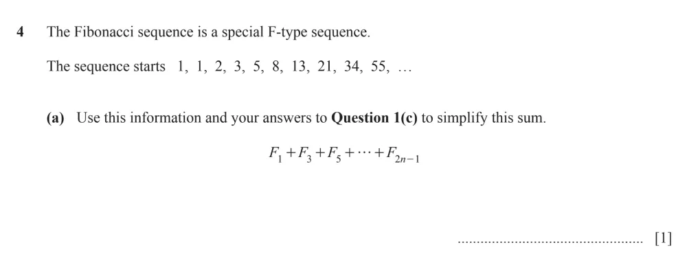 Question 4(a) - Cambridge IGCSE Maths Past Papers - Extended Calculator - Paper 6 - TZ1 November 2023