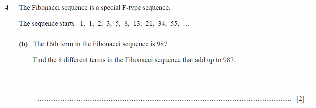 Question 4(b) - Cambridge IGCSE Maths Past Papers - Extended Calculator - Paper 6 - TZ1 November 2023