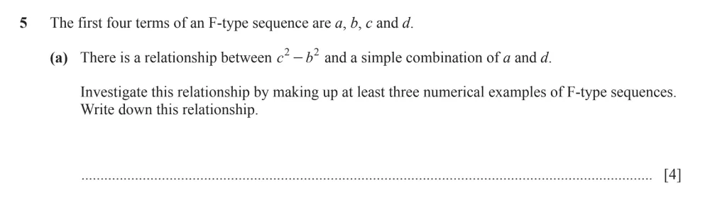 Question 5(a) - Cambridge IGCSE Maths Past Papers - Extended Calculator - Paper 6 - TZ1 November 2023