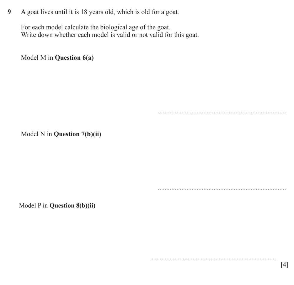 Question 9 - Cambridge IGCSE Maths Past Papers - Extended Calculator - Paper 6 - TZ1 November 2023