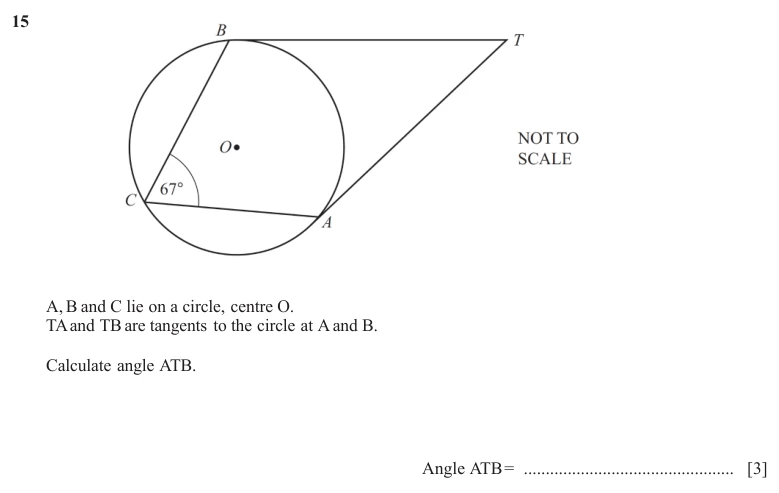 Question 15 - Cambridge IGCSE Maths Past Papers - Extended Calculator - Paper 4 - TZ1 November 2025