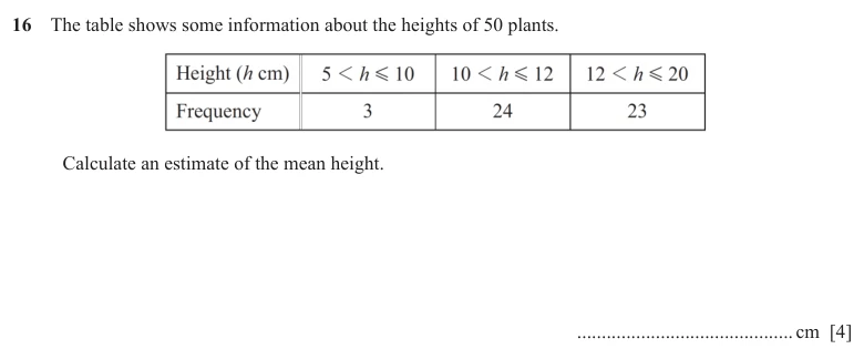 Question 16 - Cambridge IGCSE Maths Past Papers - Extended Calculator - Paper 4 - TZ1 November 2025