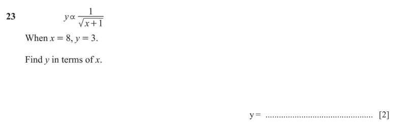 Question 23 - Cambridge IGCSE Maths Past Papers - Extended Calculator - Paper 4 - TZ1 November 2025