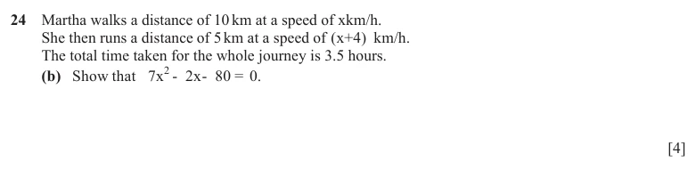 Question 24 (b) - Cambridge IGCSE Maths Past Papers - Extended Calculator - Paper 4 - TZ1 November 2025