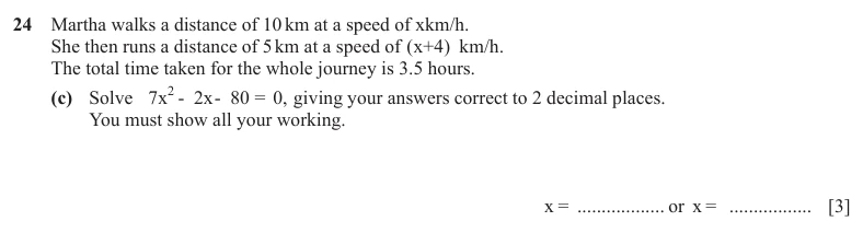 Question 24 (c) - Cambridge IGCSE Maths Past Papers - Extended Calculator - Paper 4 - TZ1 November 2025