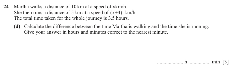 Question 24 (d) - Cambridge IGCSE Maths Past Papers - Extended Calculator - Paper 4 - TZ1 November 2025
