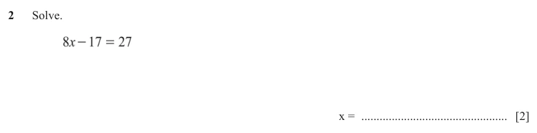 Question 2 - Cambridge IGCSE Maths Past Papers - Extended Calculator - Paper 4 - TZ2 November 2025