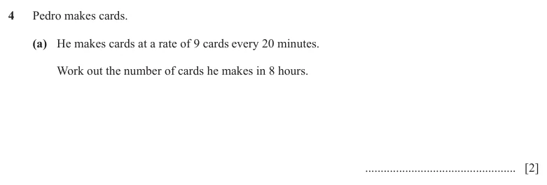 Question 4(a) - Cambridge IGCSE Maths Past Papers - Extended Calculator - Paper 4 - TZ2 November 2025