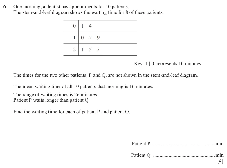 Question 6 - Cambridge IGCSE Maths Past Papers - Extended Calculator - Paper 4 - TZ2 November 2025