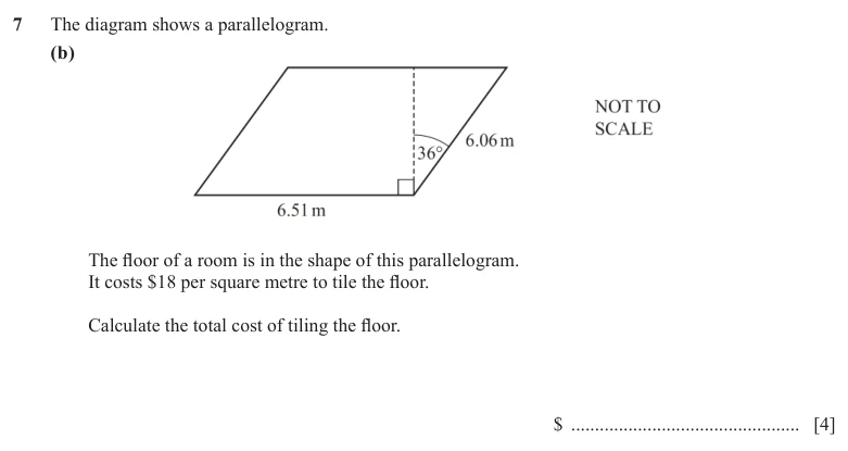 Question 7(b) - Cambridge IGCSE Maths Past Papers - Extended Calculator - Paper 4 - TZ2 November 2025
