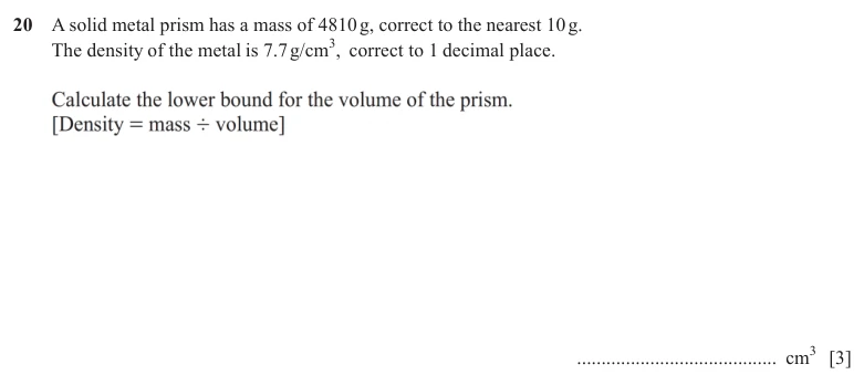 Question 20 - Cambridge IGCSE Maths Past Papers - Extended Calculator - Paper 4 - TZ2 November 2025