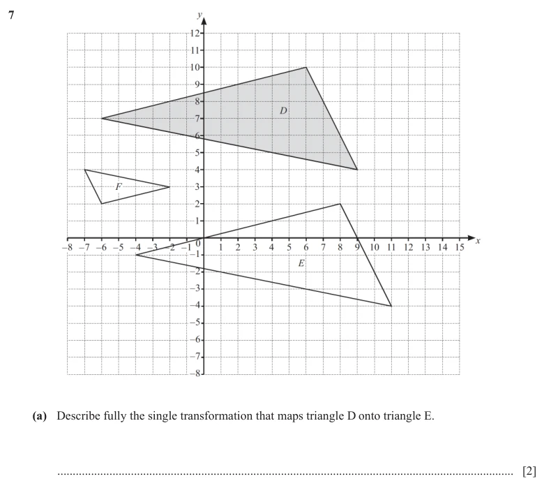 Question 7(a) - Cambridge IGCSE Maths Past Papers - Extended Calculator - Paper 4 - TZ3 November 2025