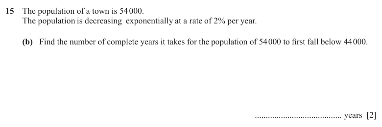 Question 15(b) - Cambridge IGCSE Maths Past Papers - Extended Calculator - Paper 4 - TZ3 November 2025