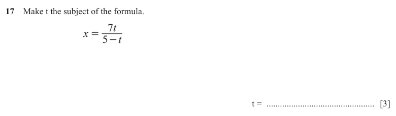 Question 17 - Cambridge IGCSE Maths Past Papers - Extended Calculator - Paper 4 - TZ3 November 2025
