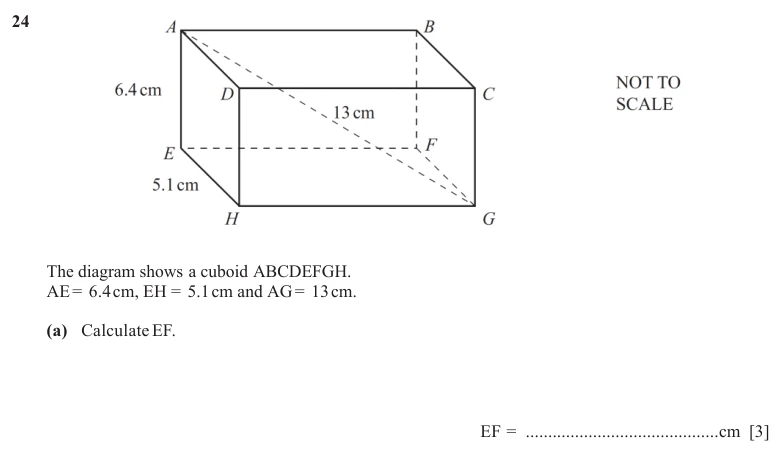 Question 24(a) - Cambridge IGCSE Maths Past Papers - Extended Calculator - Paper 4 - TZ3 November 2025