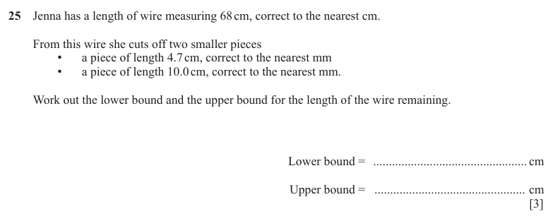 Question 25 - Cambridge IGCSE Maths Past Papers - Extended Calculator - Paper 4 - TZ3 November 2025