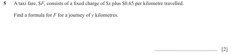 Question 5 - Cambridge IGCSE Maths Past Papers - Extended Non Calculator - Paper 2 - TZ1 November 2023