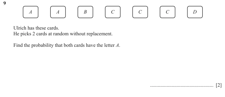 Question 9 - Cambridge IGCSE Maths Past Papers - Extended Non Calculator - Paper 2 - TZ1 November 2023