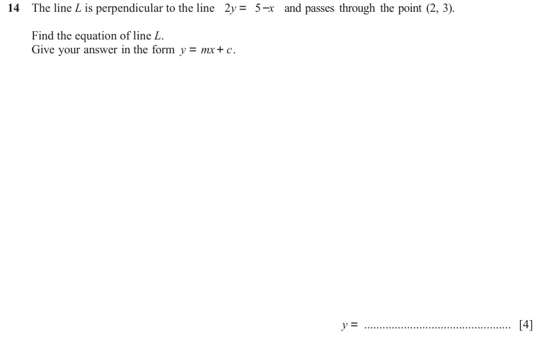 Question 14 - Cambridge IGCSE Maths Past Papers - Extended Non Calculator - Paper 2 - TZ1 November 2023