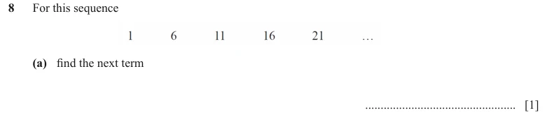 Question 8(a) - Cambridge IGCSE Maths Past Papers - Extended Non Calculator - Paper 2 - TZ3 November 2023