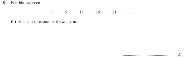 Question 8(b) - Cambridge IGCSE Maths Past Papers - Extended Non Calculator - Paper 2 - TZ3 November 2023