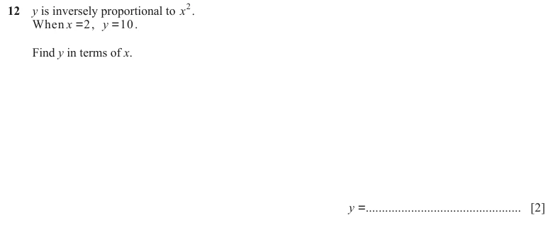 Question 12 - Cambridge IGCSE Maths Past Papers - Extended Non Calculator - Paper 2 - TZ3 November 2023