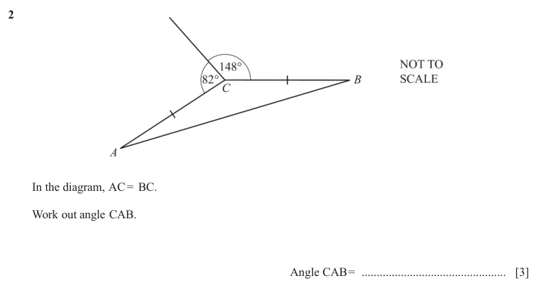 Question 2 - Cambridge IGCSE Maths Past Papers - Extended Non Calculator - Paper 2 - TZ1 November 2025