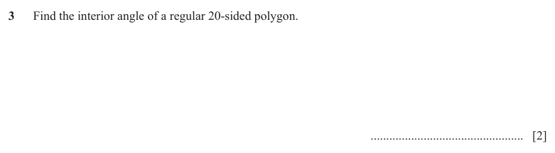 Question 3 - Cambridge IGCSE Maths Past Papers - Extended Non Calculator - Paper 2 - TZ1 November 2025